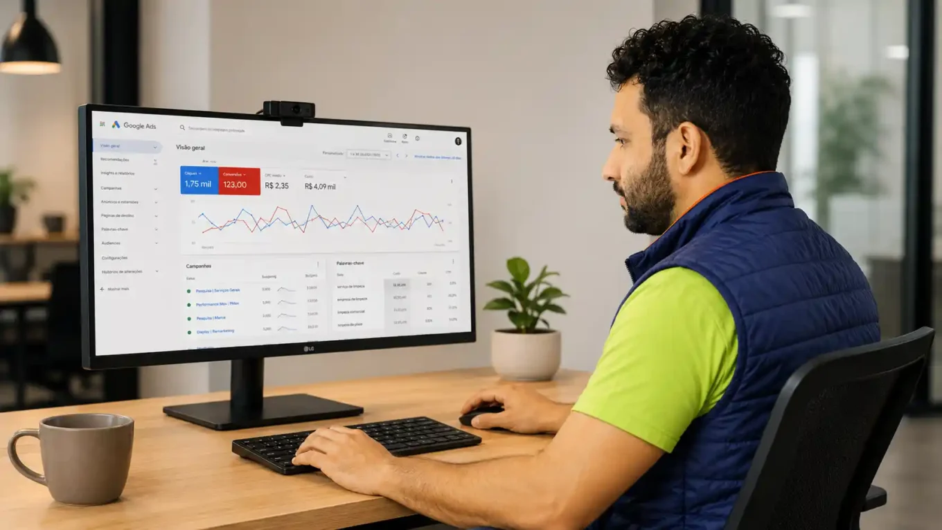 como usar Google Ads para negócios locais, escolher palavras-chave, criar páginas específicas, medir vendas e transformar buscas em clientes.
