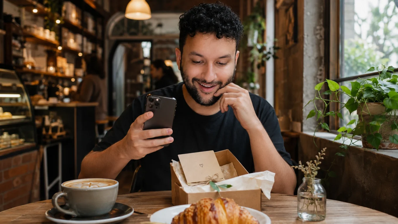 Marketing compartilhável mostrando uma experiência que as pessoas transformam em história