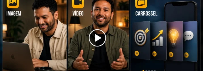 Imagem, vídeo ou carrossel: qual formato performa melhor