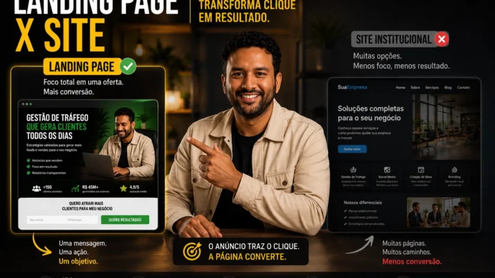 Landing page x site: por que o destino decide tanto