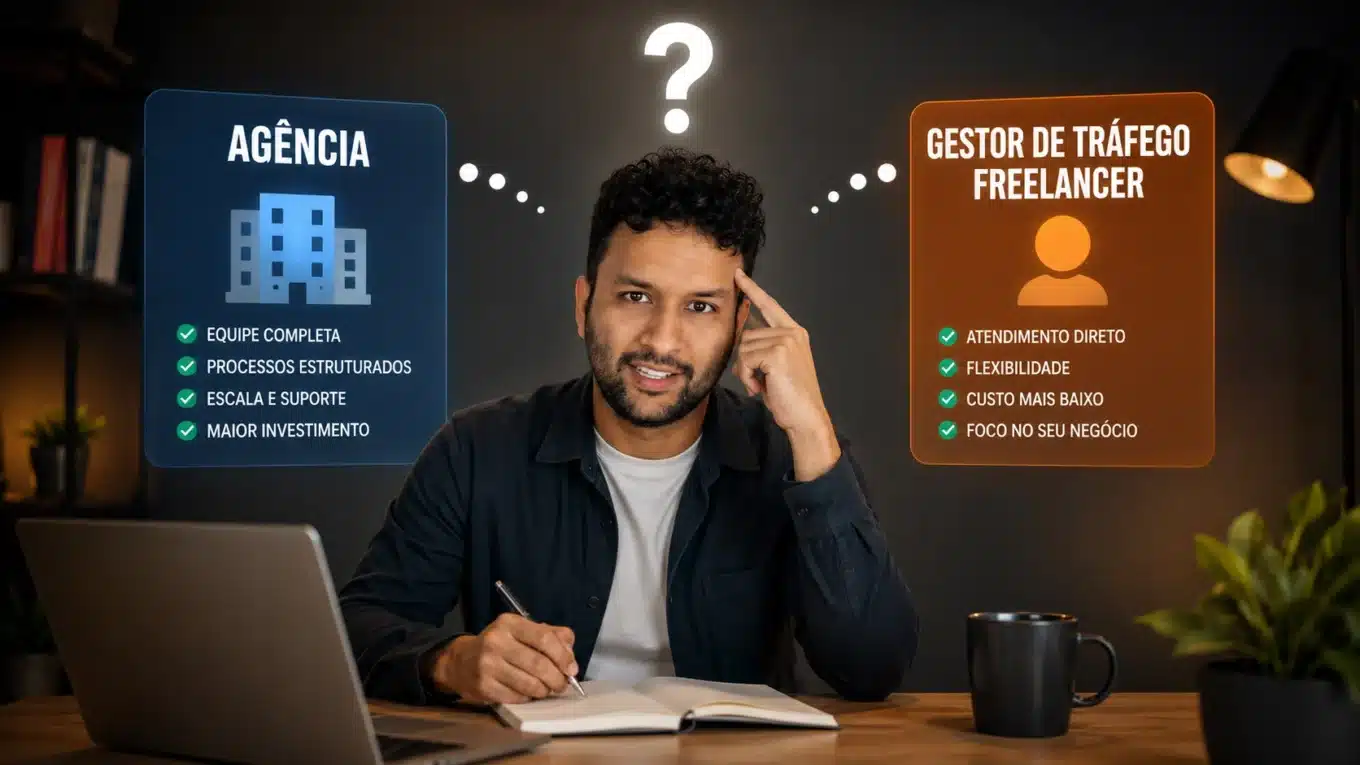 Agência ou gestor de tráfego freelancer em Bauru? Entenda os prós, os contras e qual modelo faz mais sentido para o porte e o momento do seu negócio.