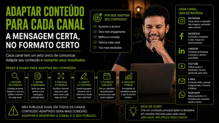 Como adaptar conteúdo para cada canal sem repetir tudo