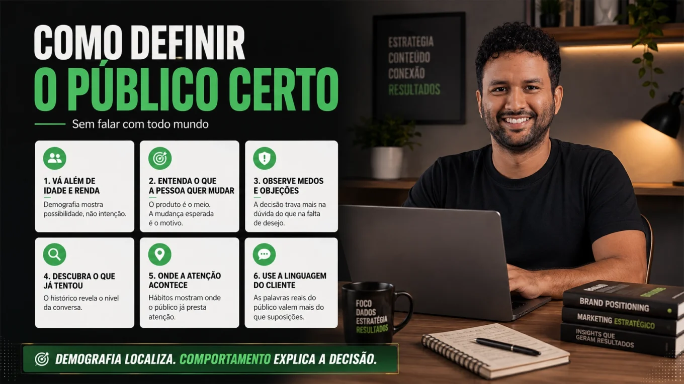 Como definir o público certo observando desejos, hábitos e problemas reais