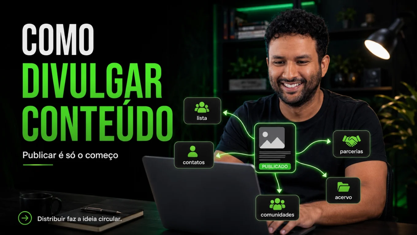 Como divulgar conteúdo por listas, comunidades, parceiros e contatos interessados