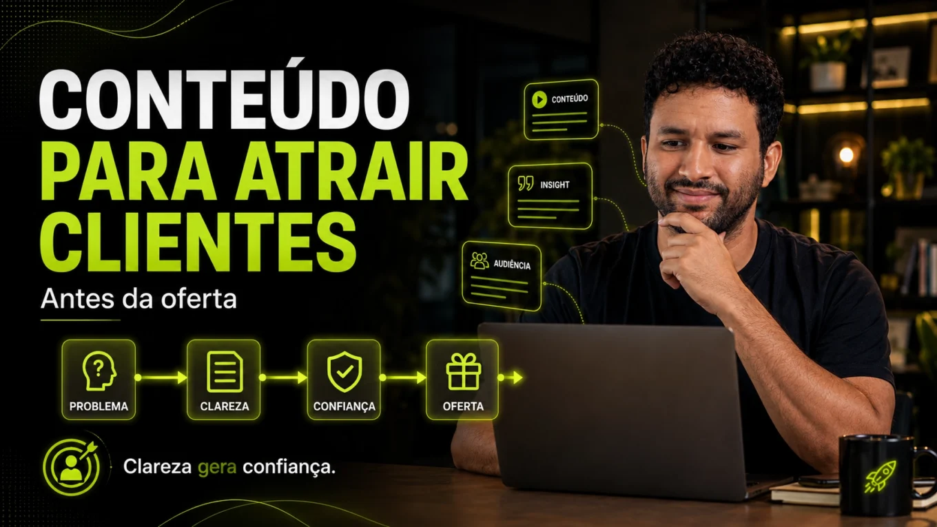 Conteúdo para atrair clientes e preparar decisões antes da oferta