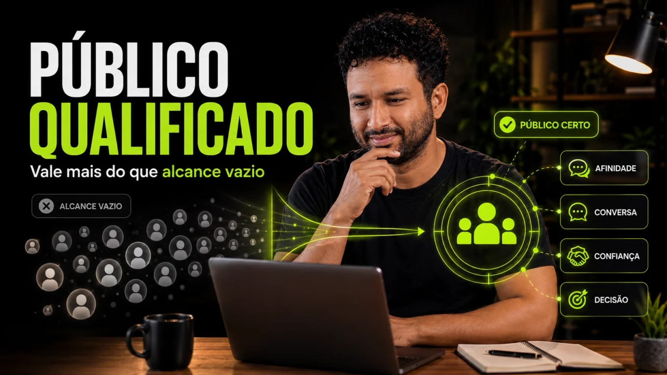 Público qualificado comparado a um grande volume de visitas sem interesse