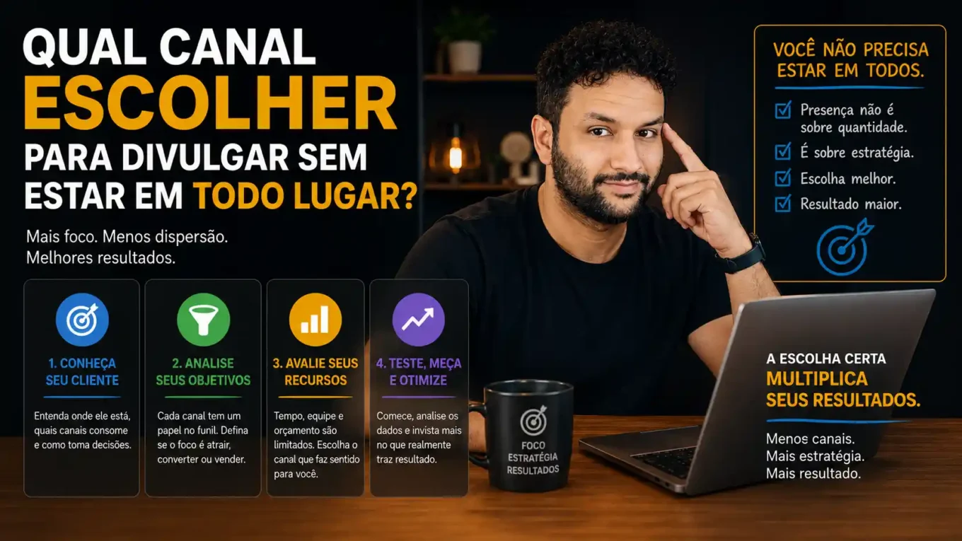 Qual canal escolher para divulgar sem estar em todo lugar