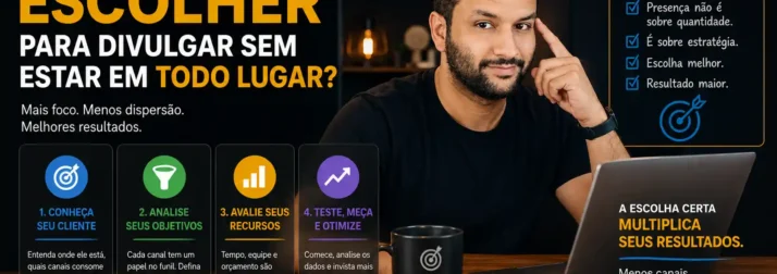 Qual canal escolher para divulgar sem estar em todo lugar