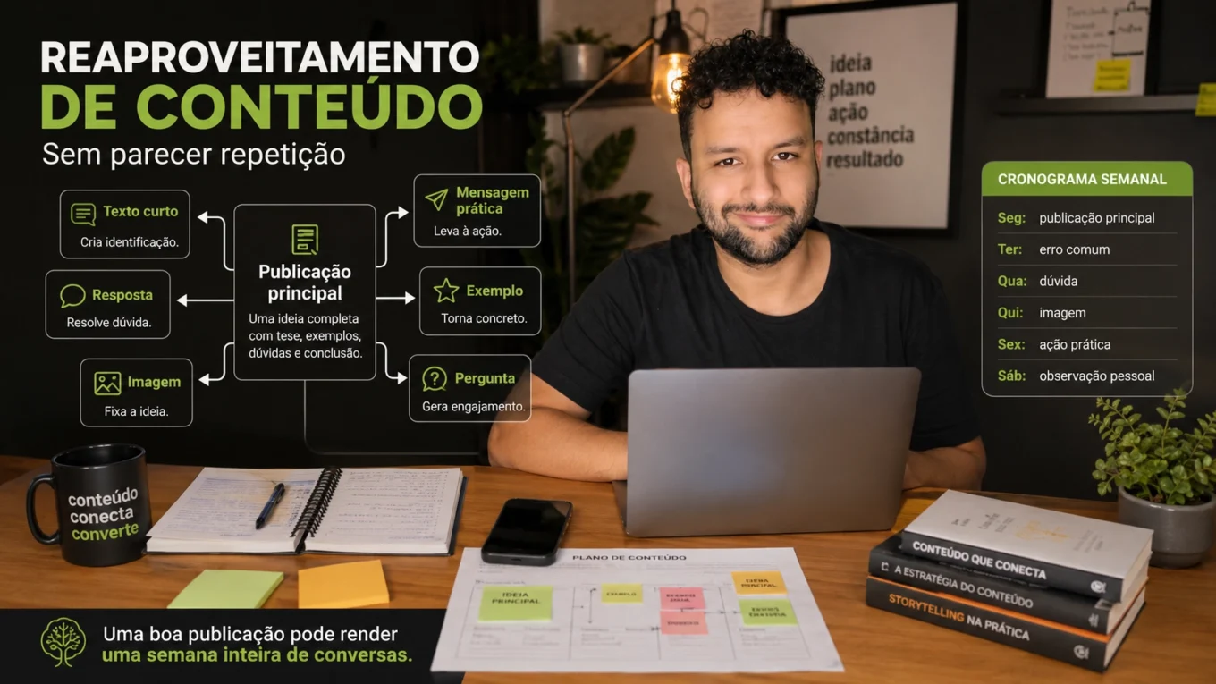 Reaproveitamento de conteúdo a partir de uma publicação principal