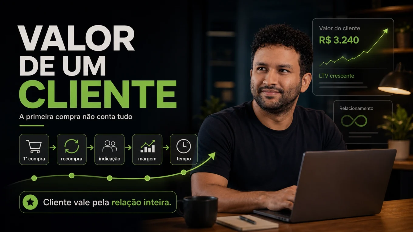 Valor de um cliente calculado além da primeira compra