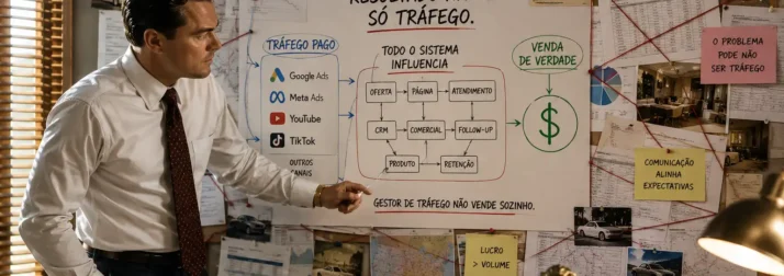 Gestor de tráfego não vende sozinho