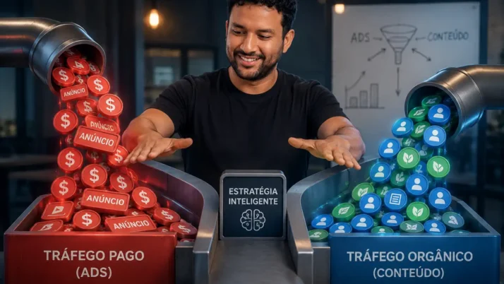 Tráfego pago x orgânico: diferenças, funções e quando usar cada um