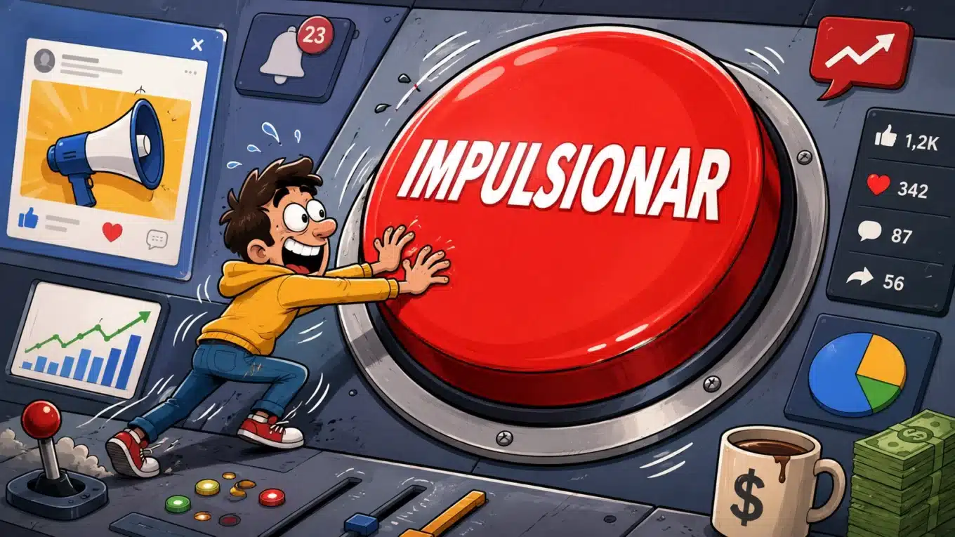 Impulsionar post não substitui campanha planejada: sem objetivo, público e mensagem definidos, a verba compra alcance, não resultado. Entenda.