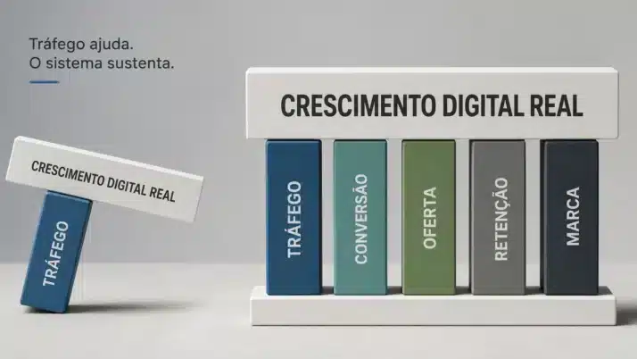 Crescimento digital real não é só tráfego: é sistema