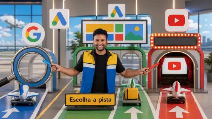 Google Ads: Pesquisa, Display e YouTube sem confusão