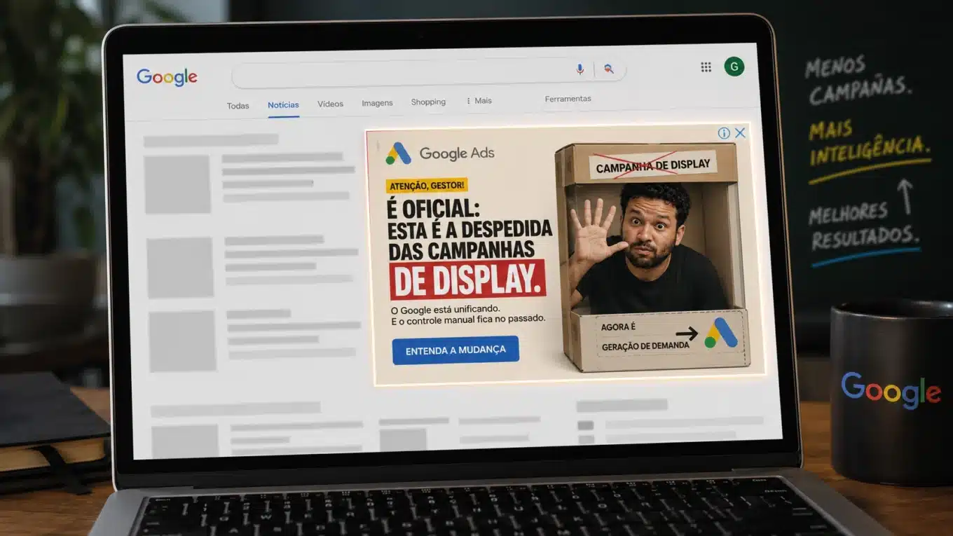 Tela do Google Ads com campanhas de Google Display Ads e Demand Gen